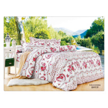 Weiche Floral 115-120GSM Polyester Komplette Bettwäsche Set mit Doppelbett Steppdecke und Kräuter Kissen